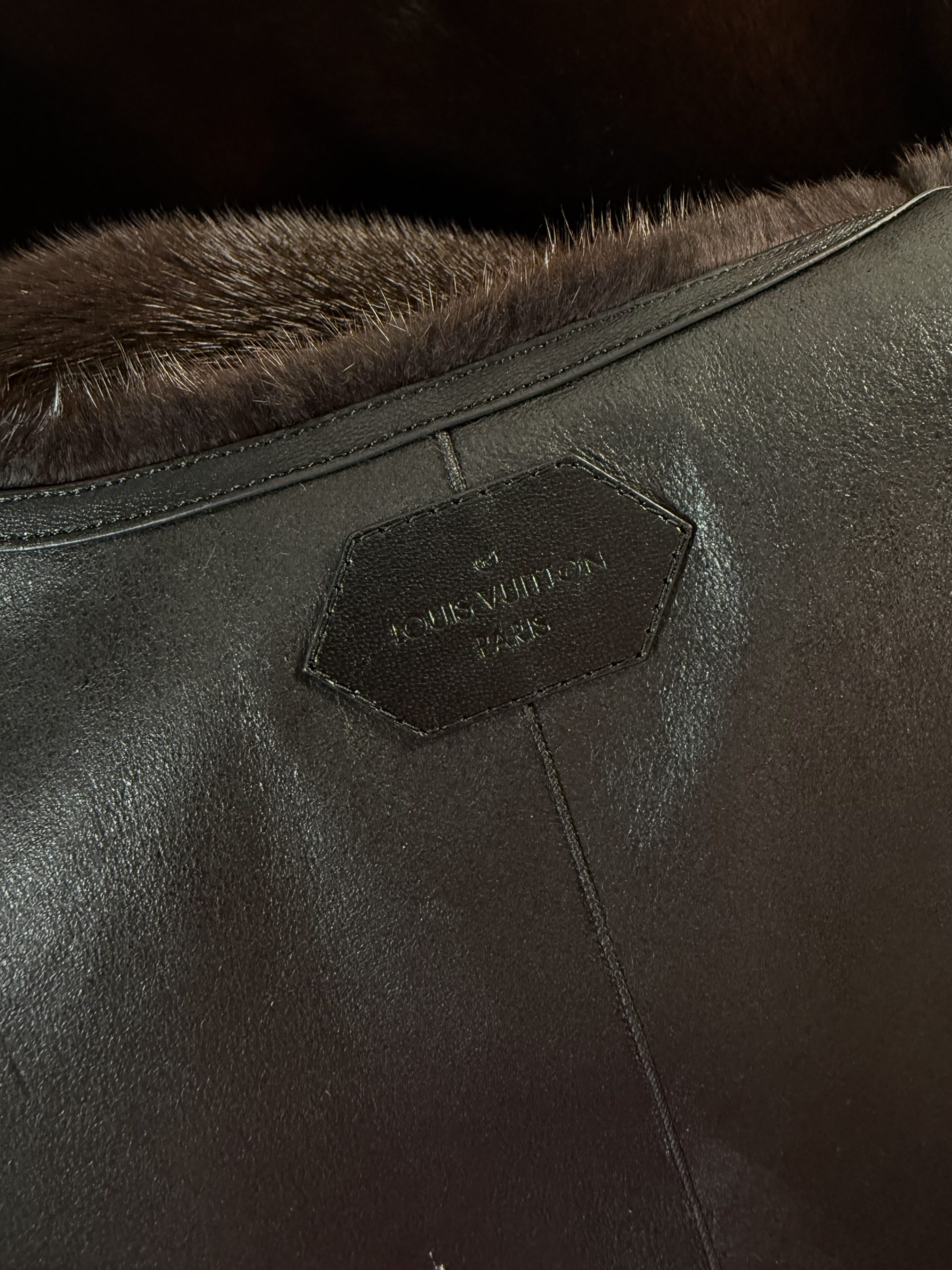 Louis Vuitton Limited Edition Reversible Mink Fur & Leather Belted Coat Louis Vuitton Limited Edition Reversible Mink Fur & Leather Belted Coat