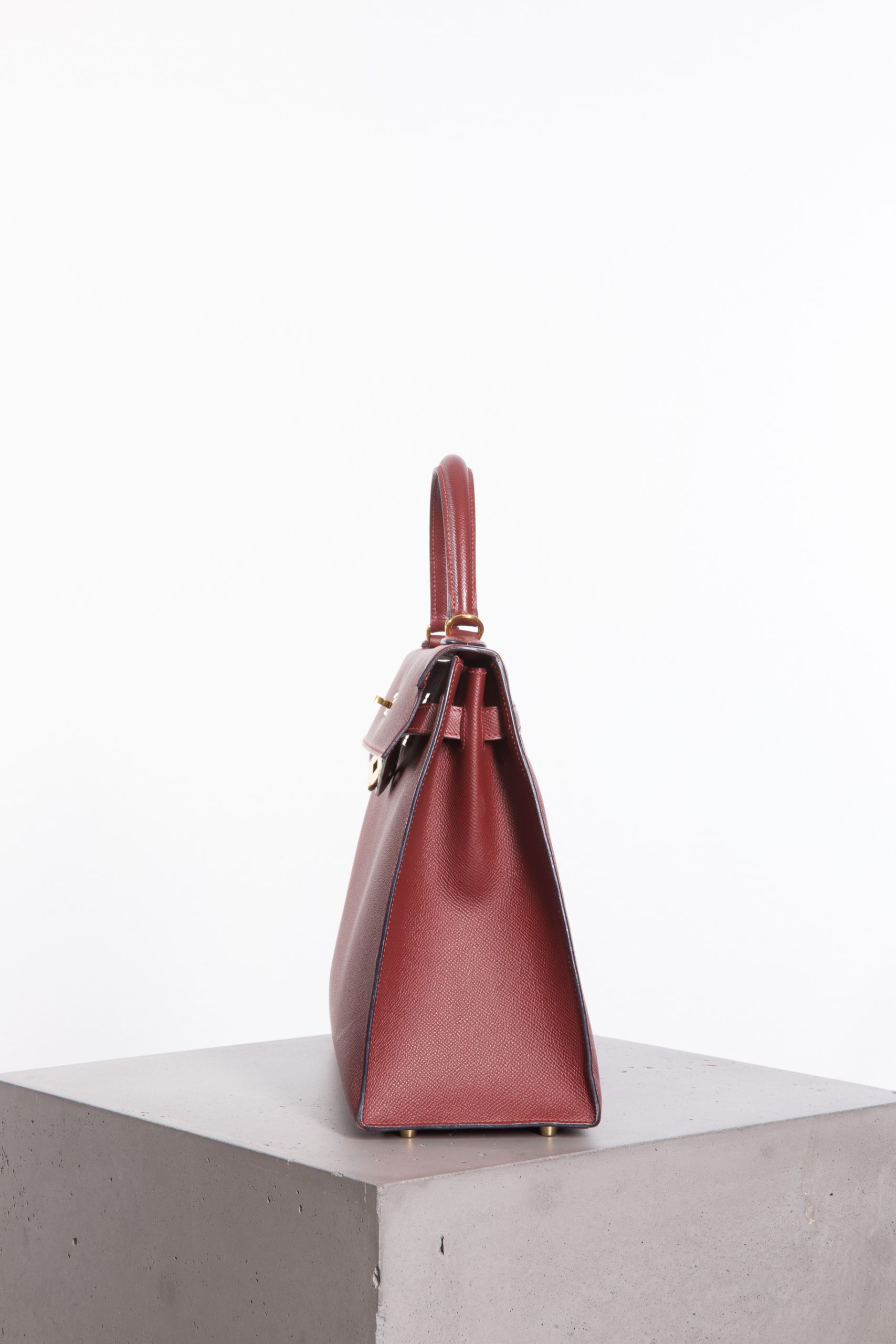 Hermes Kelly Epsom burgundy 35 cm