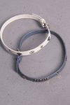 Christian Dior Leather Bracelets – Grey & White Christian Dior Leather Bracelets – Grey & White
