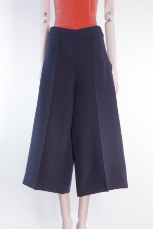 Christian Dior Cropped Wool & Silk Trousers