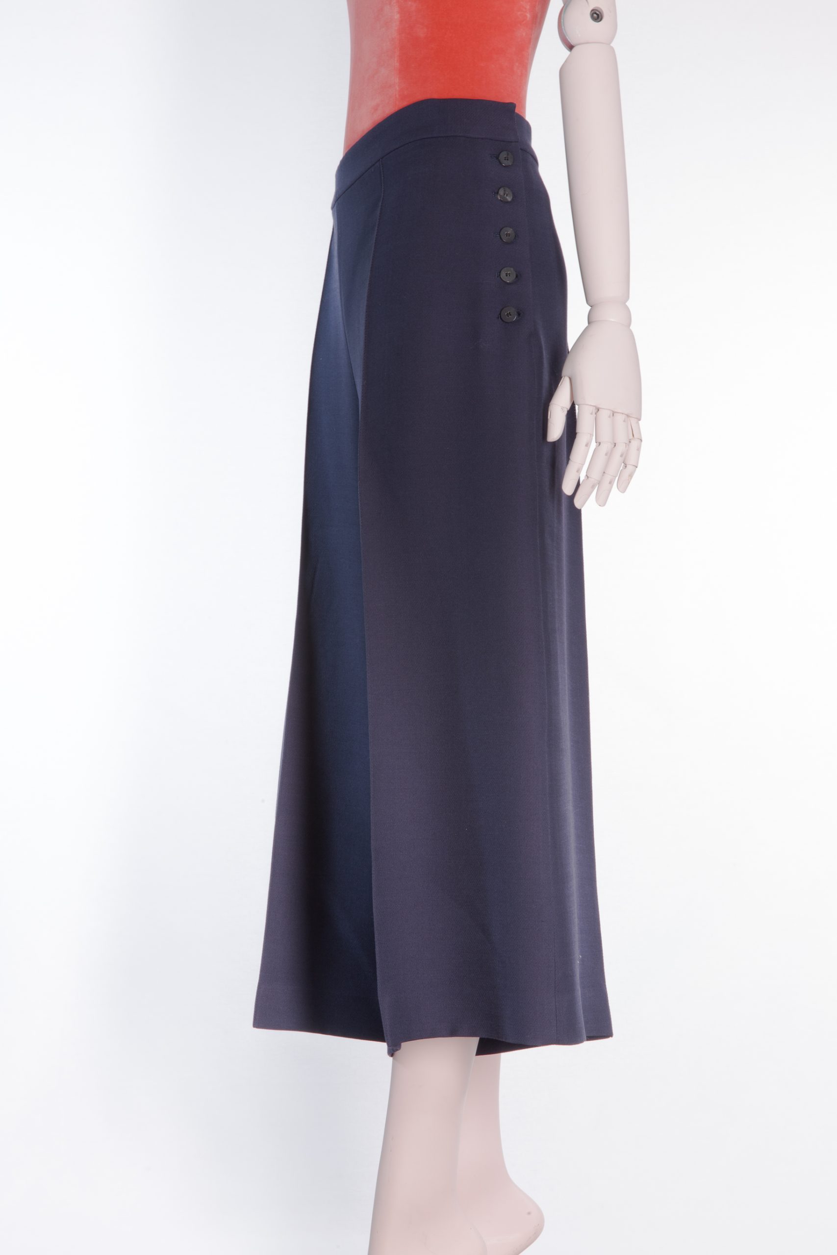 Christian Dior Cropped Wool & Silk Trousers