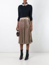 VALENTINO SKIRT, IT40 Pleated velvet skirt with leather belt VALENTINO SKIRT, IT40 Pleated velvet skirt with leather belt