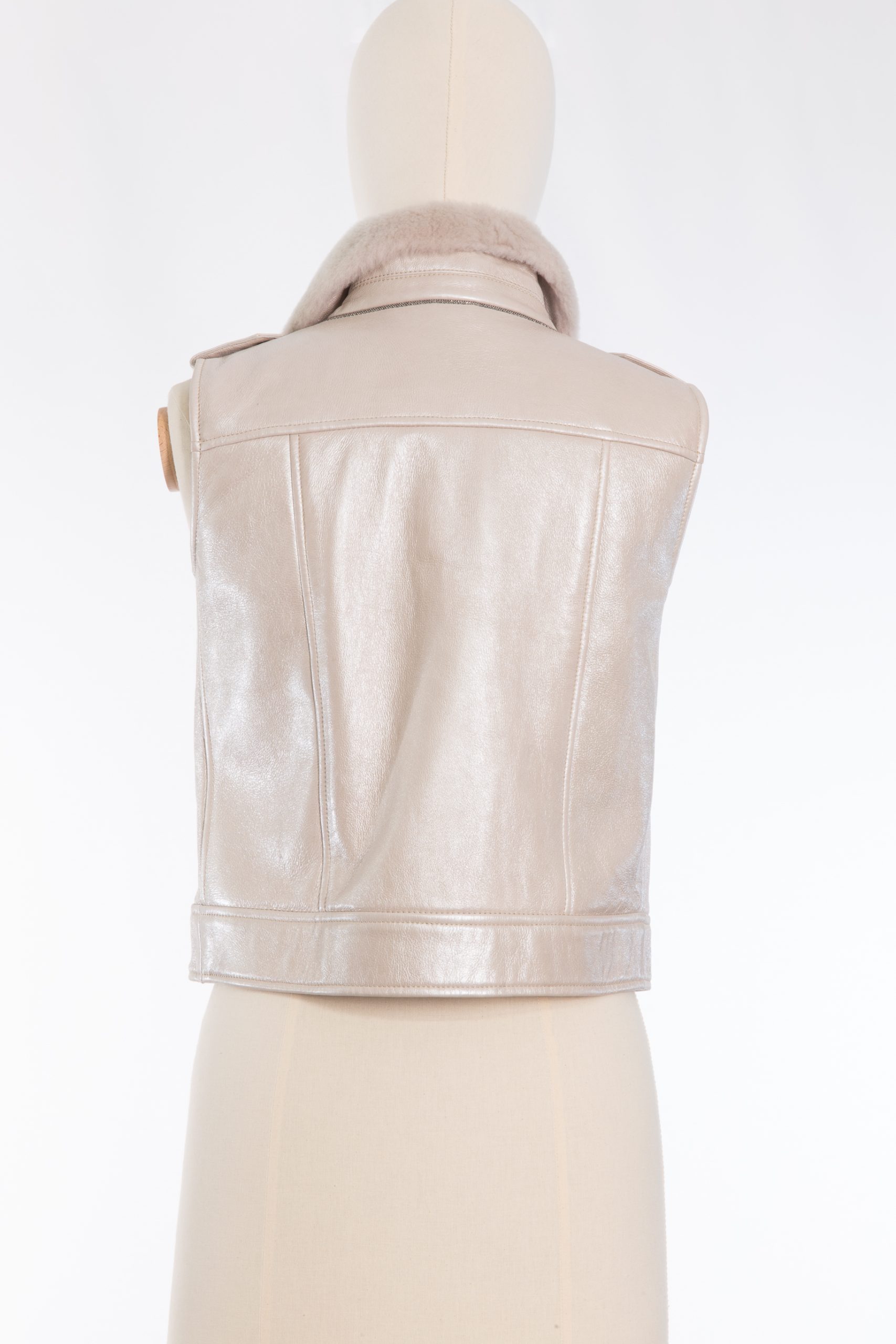 Brunello Cucinelli “For Humanity” Shearling Leather Vest