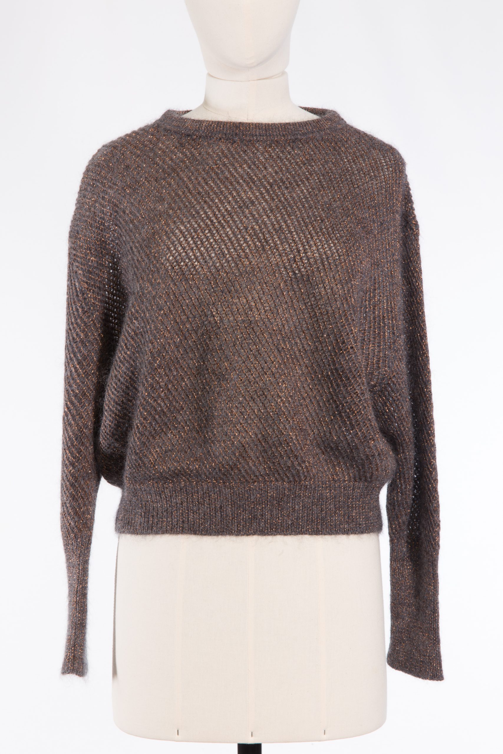 Brunello Cucinelli Open-Knit Shimmer Sweater Brunello Cucinelli Open-Knit Shimmer Sweater