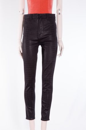 Crocodile-Effect Skinny Jeans by J Brand