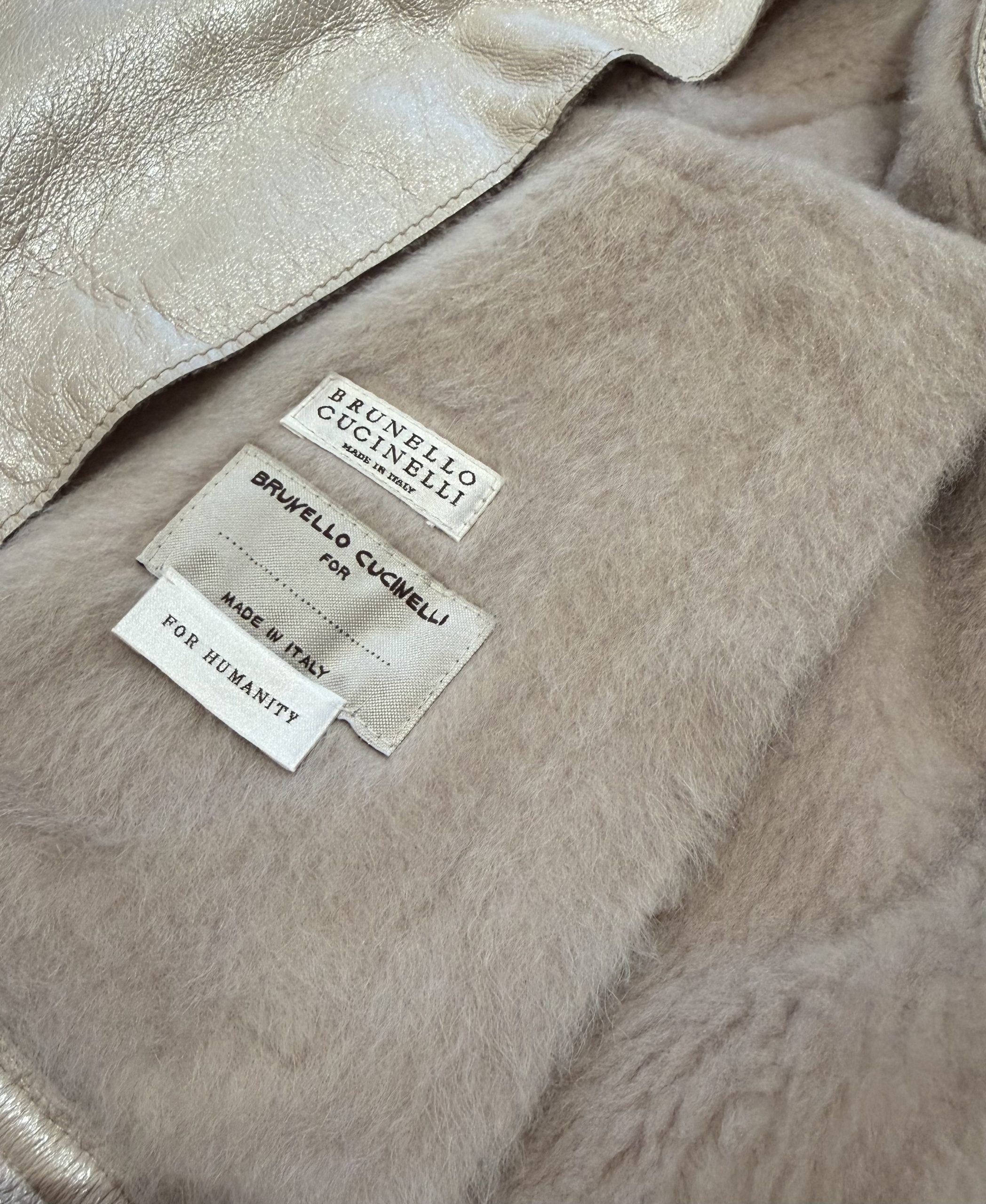 Brunello Cucinelli “For Humanity” Shearling Leather Vest