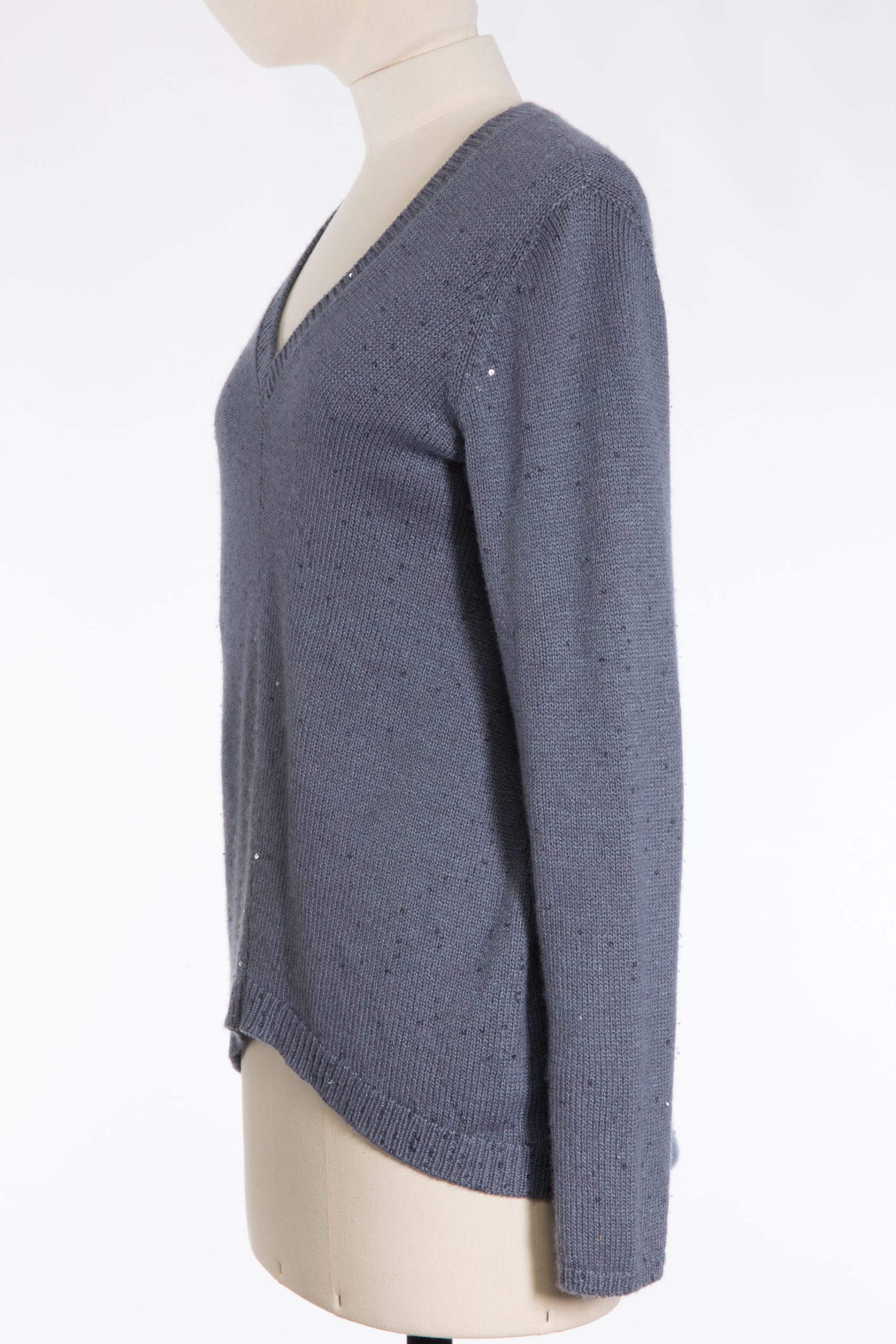 Brunello Cucinelli Cashmere Sequin V-Neck Sweater Brunello Cucinelli Cashmere Sequin V-Neck Sweater