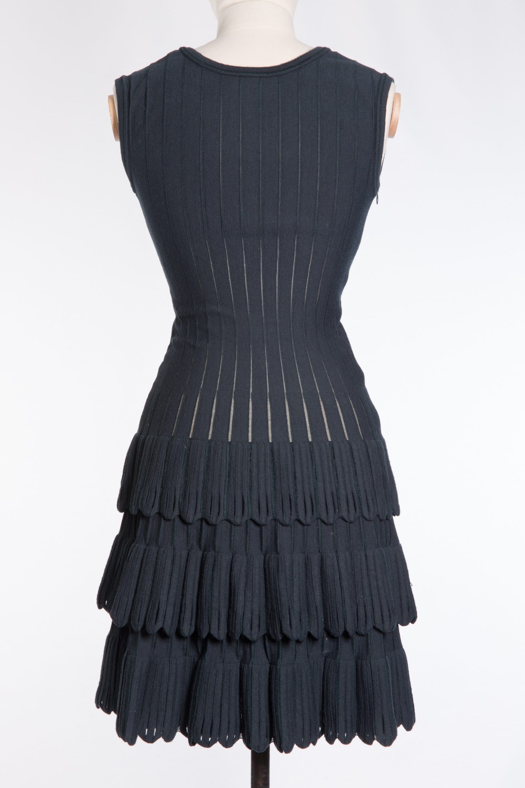 Alaia Sculpted Knit Wool Dress