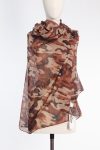 Brunello Cucinelli Lightweight Cashmere Blend Scarf in Warm Camouflage Tones Brunello Cucinelli Lightweight Cashmere Blend Scarf in Warm Camouflage Tones