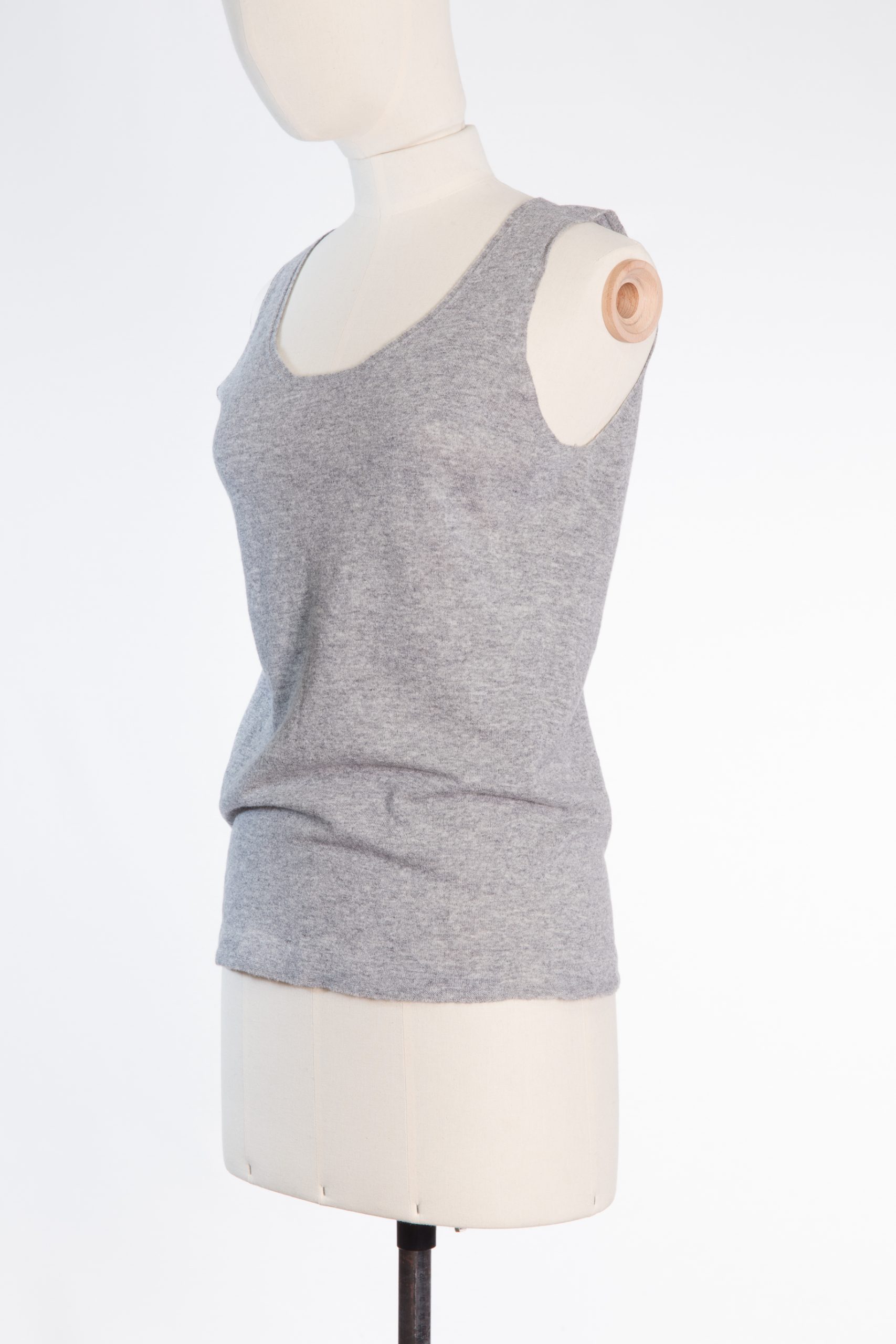 Fabiana Filippi Light Grey Wool Tank Top Fabiana Filippi Light Grey Wool Tank Top