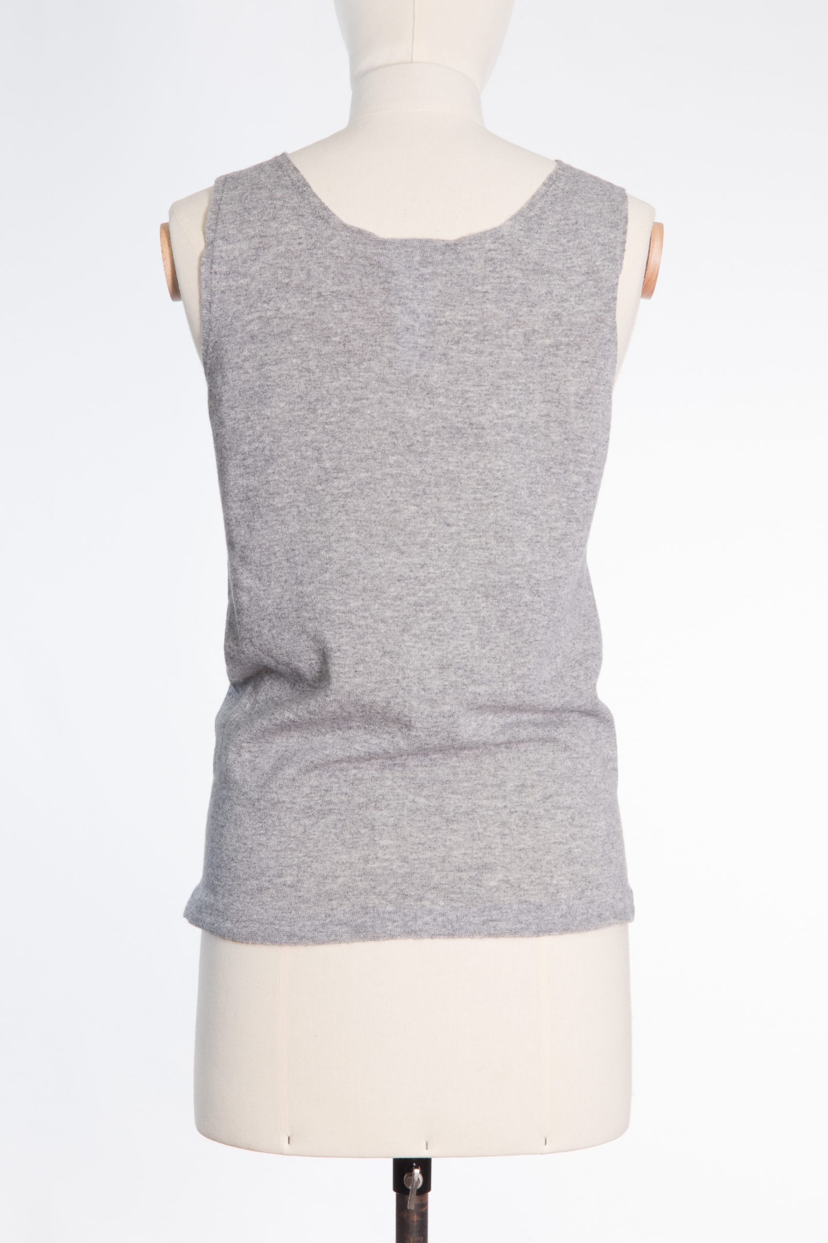 Fabiana Filippi Light Grey Wool Tank Top Fabiana Filippi Light Grey Wool Tank Top