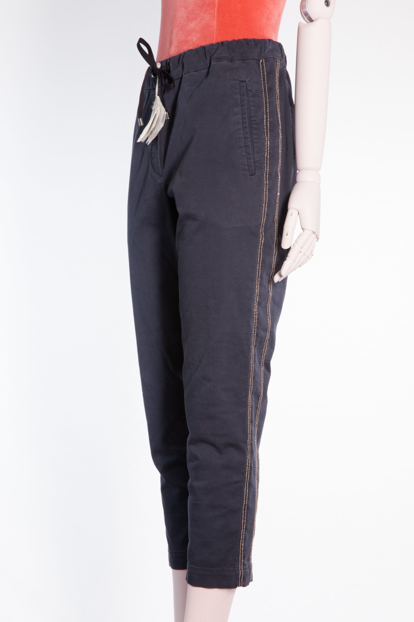 Sport-Chic Cotton Drawstring Trousers with Side Stripes – Brunello Cucinelli Sport-Chic Cotton Drawstring Trousers with Side Stripes – Brunello Cucinelli