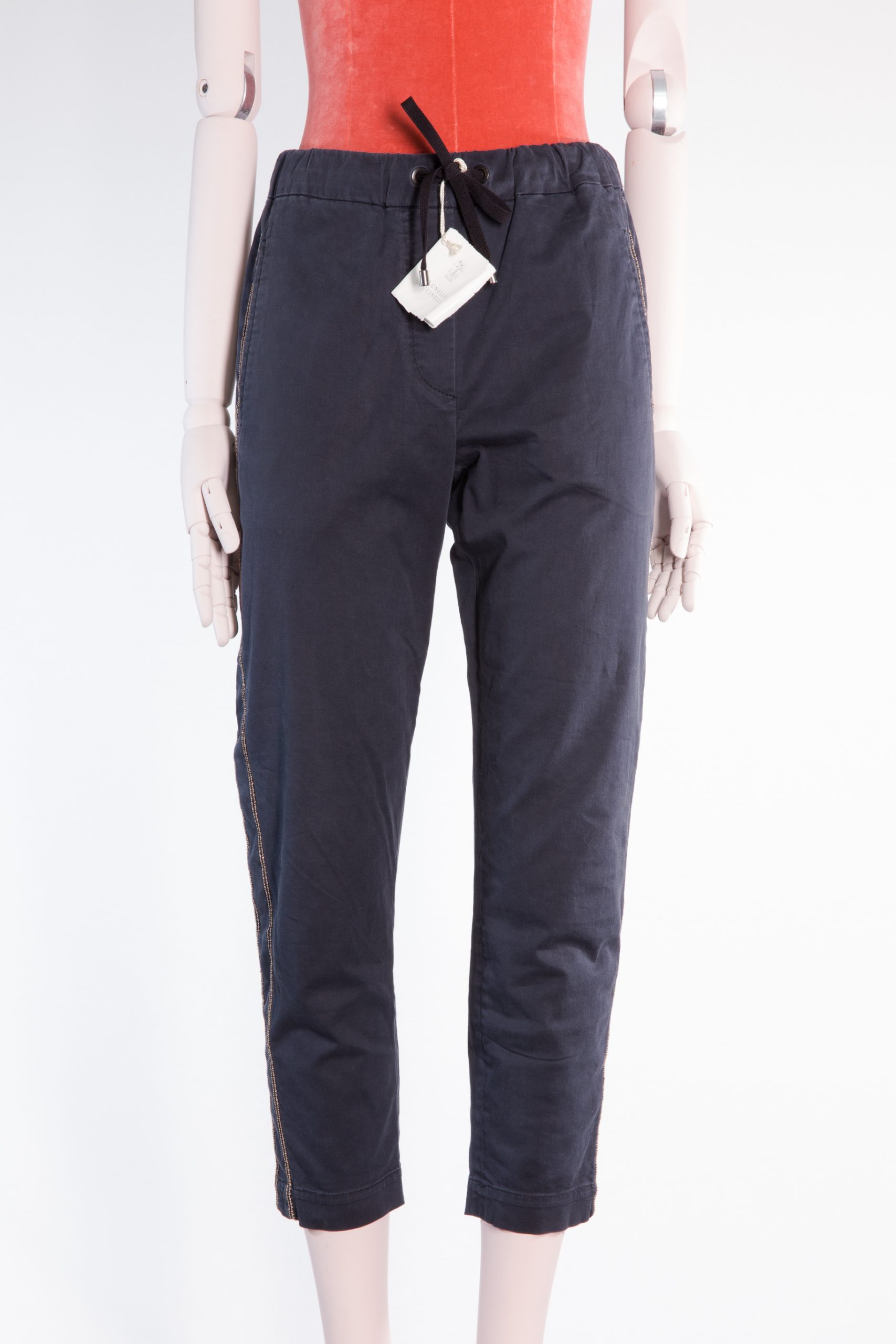 Sport-Chic Cotton Drawstring Trousers with Side Stripes – Brunello Cucinelli Sport-Chic Cotton Drawstring Trousers with Side Stripes – Brunello Cucinelli