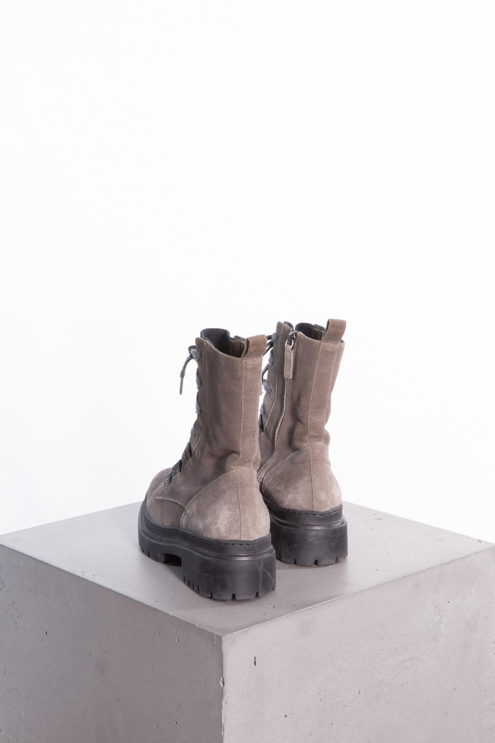 Lace-Up Combat Boots by Brunello Cucinelli