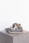 Brunello Cucinelli Knit Sock-Detail Suede Trainers in Grey Brunello Cucinelli Knit Sock-Detail Suede Trainers in Grey