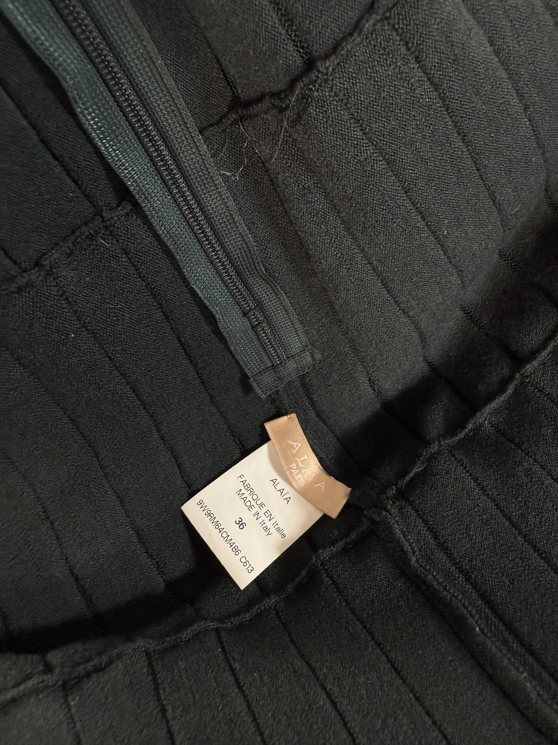 Alaia Sculpted Knit Wool Dress