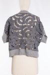 Fabiana Filippi Cashmere & Wool Openwork Knit Vest in Grey Fabiana Filippi Cashmere & Wool Openwork Knit Vest in Grey