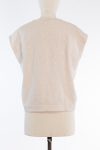 Floral Embossed Cashmere Sleeveless Top Brunello Cucinelli Floral Embossed Cashmere Sleeveless Top Brunello Cucinelli