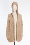 Brunello Cucinelli Oversized Cotton Knit Hooded Cardigan Brunello Cucinelli Oversized Cotton Knit Hooded Cardigan