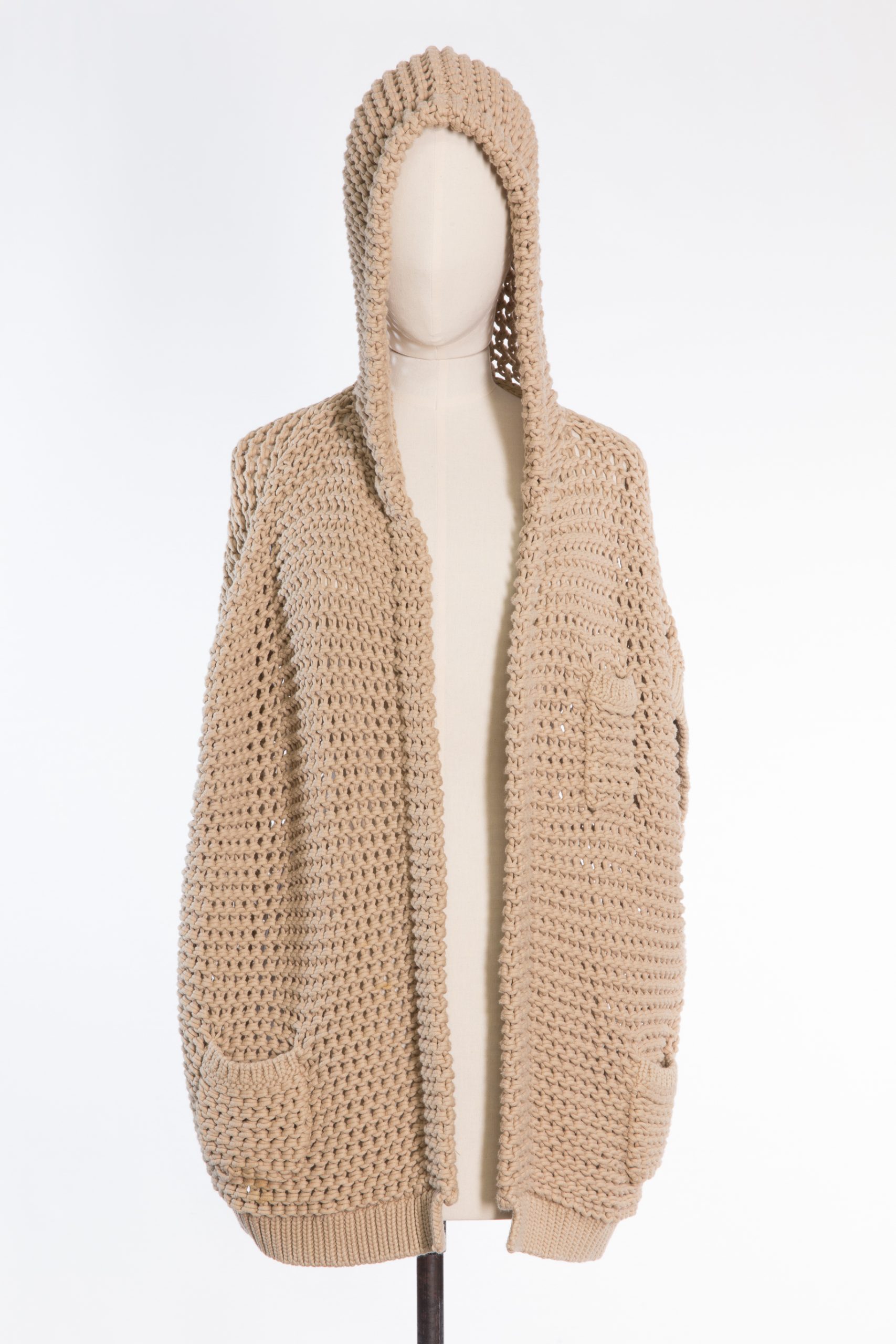 Brunello Cucinelli Oversized Cotton Knit Hooded Cardigan