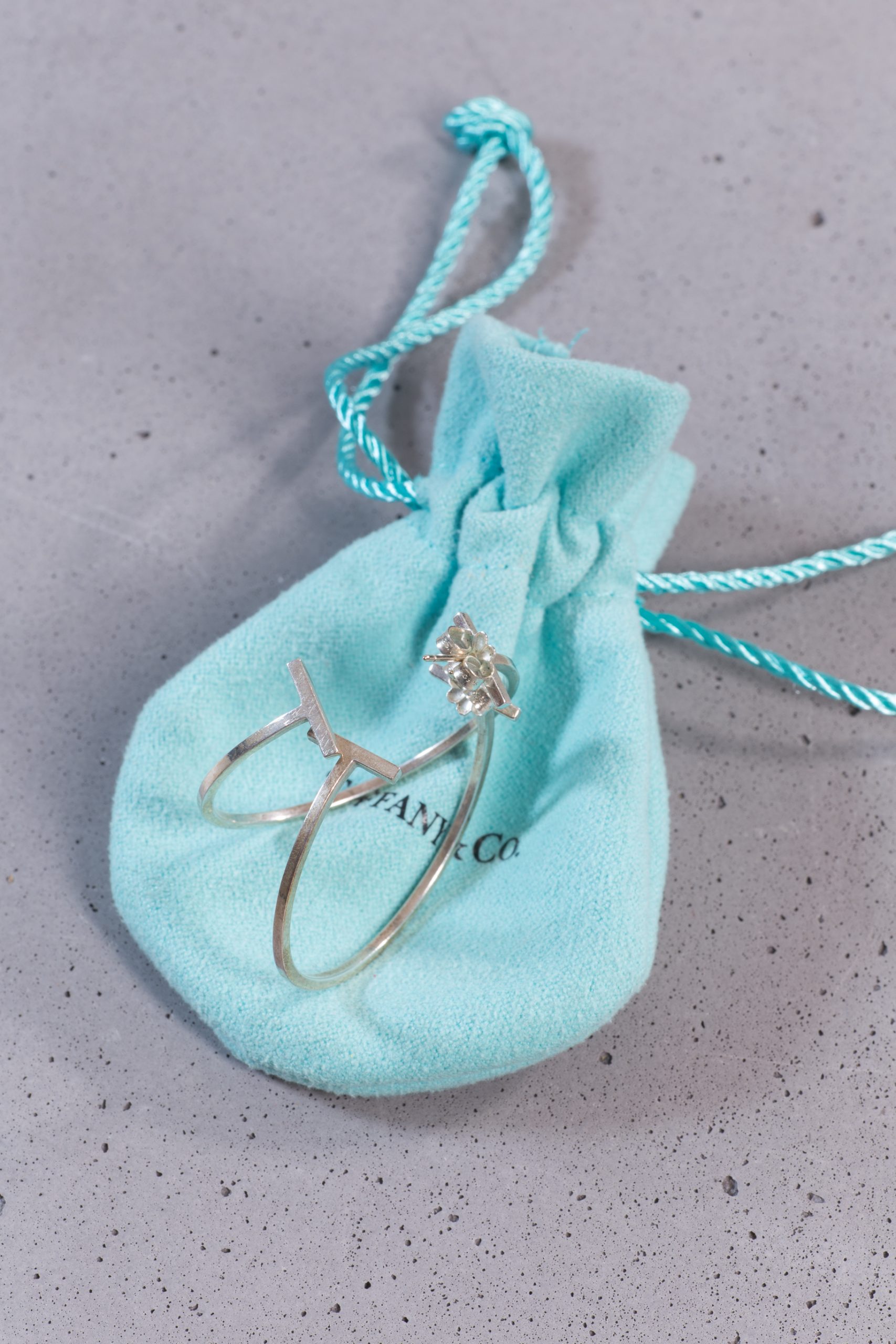 Tiffany & Co. T Wire Hoop Earrings