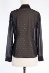 Patrizia Pepe Limited Edition Silk Sheer Blouse with Silver Embellishments Patrizia Pepe Limited Edition Silk Sheer Blouse with Silver Embellishments