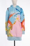 Versace Limited Edition Marine Print Hooded Sweatshirt Tunic Versace Limited Edition Marine Print Hooded Sweatshirt Tunic