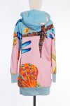 Versace Limited Edition Marine Print Hooded Sweatshirt Tunic Versace Limited Edition Marine Print Hooded Sweatshirt Tunic
