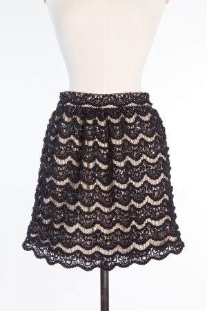 Alice + Olivia Lace Sequin Mini Skirt