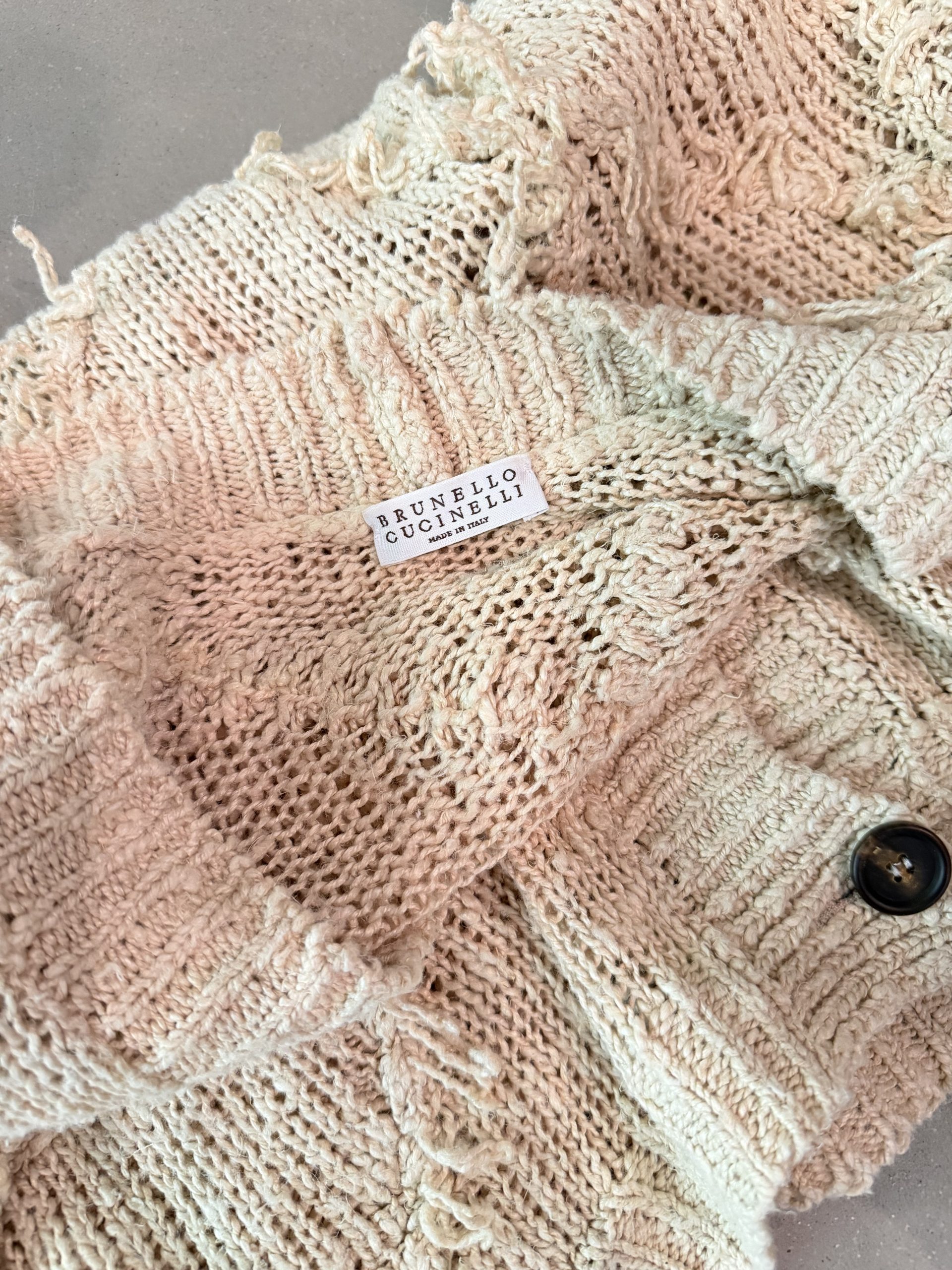 Brunello Cucinelli Linen & Silk Textured Cardigan