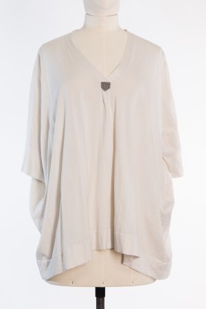 Brunello Cucinelli Oversized Monili Cotton Blouse – Lightweight Italian Luxury in 100% Cotton