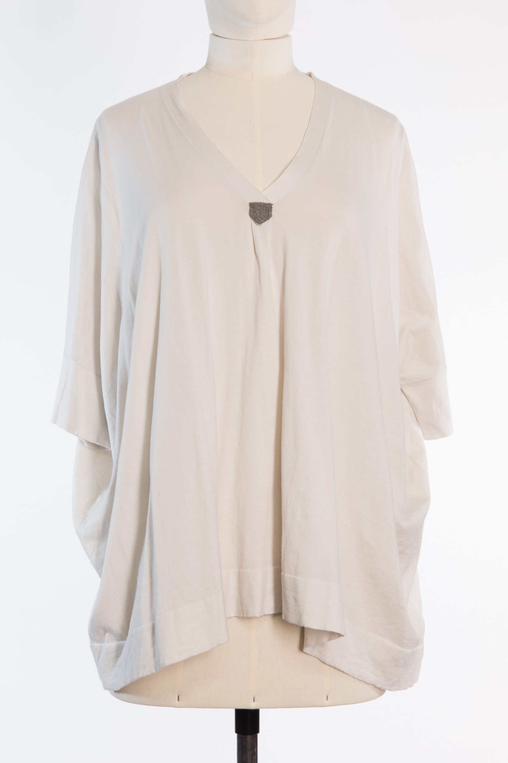 Brunello Cucinelli Oversized Monili Cotton Blouse – Lightweight Italian Luxury in 100% Cotton