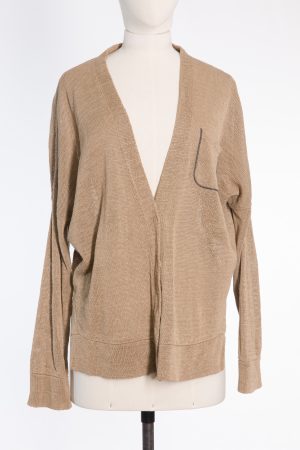 BRUNELLO CUCINELLI Lightweight Cotton Cardigan with Monili Detail