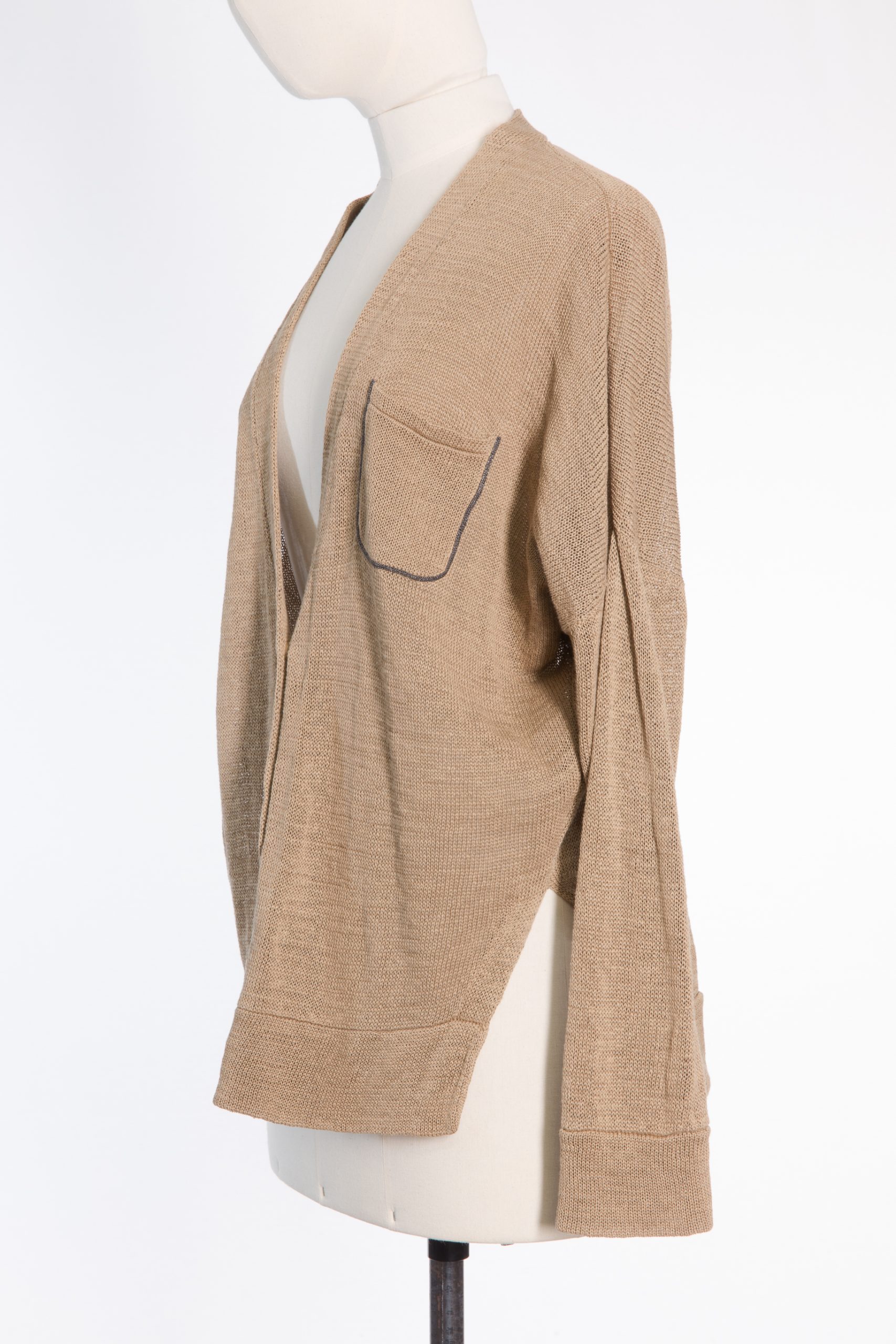 BRUNELLO CUCINELLI Lightweight Cotton Cardigan with Monili Detail