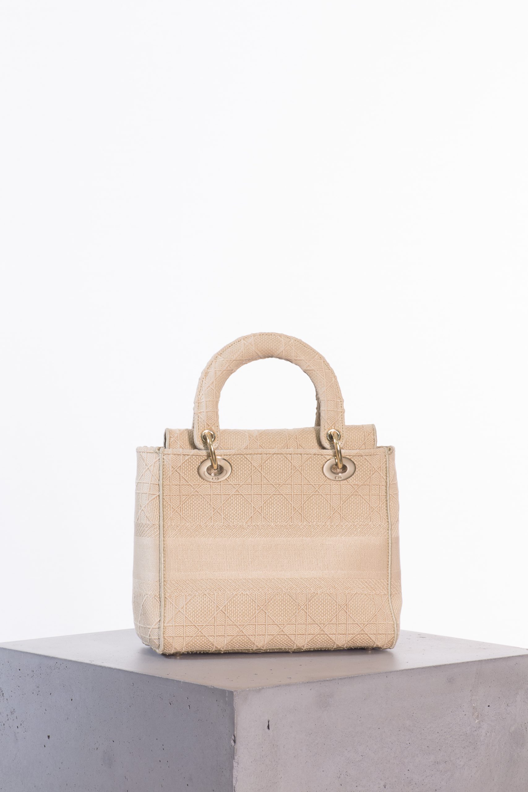 Christian Dior Medium Lady D-Lite Bag Cannage Beige