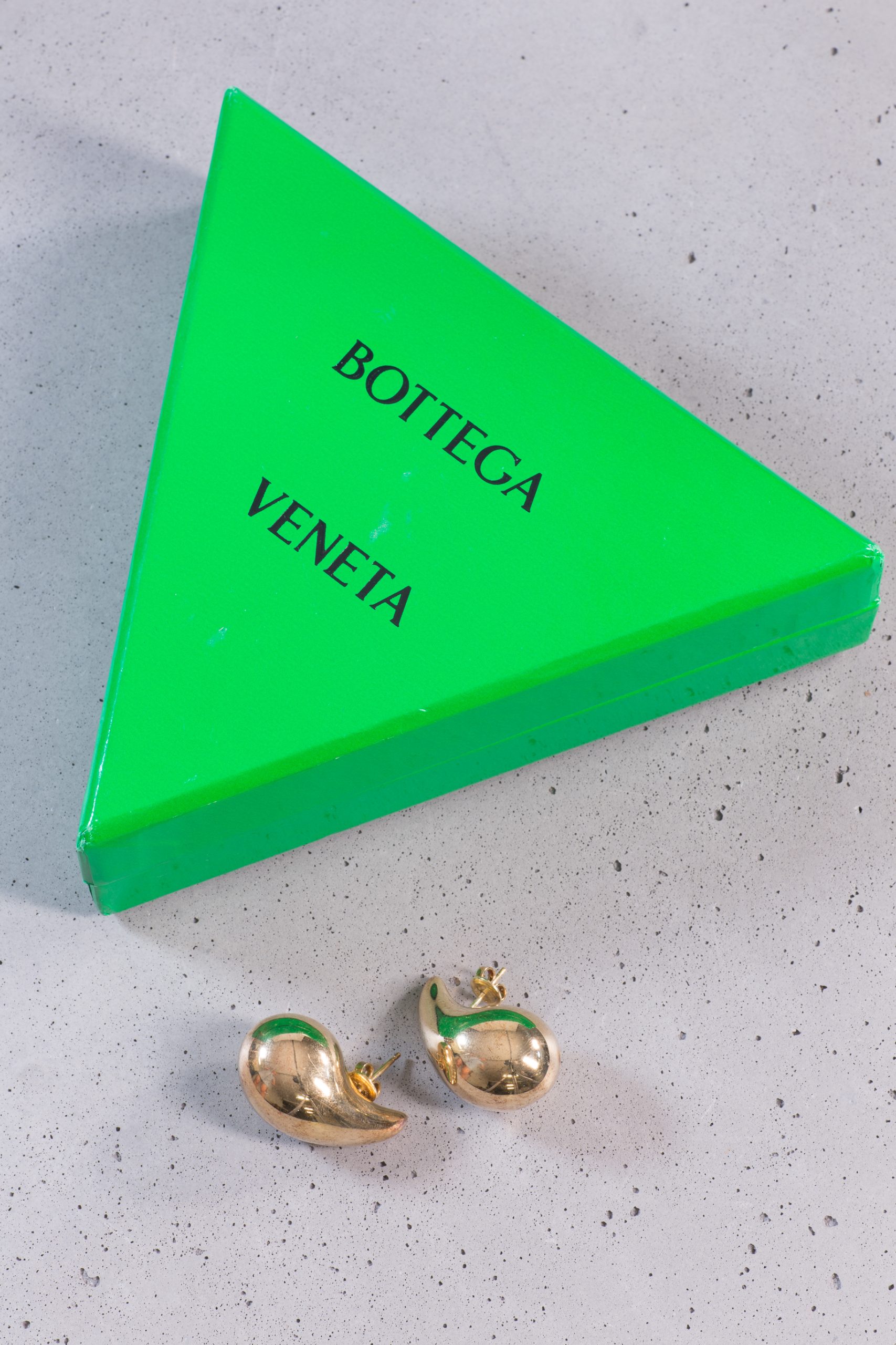Bottega Veneta Gold Drop Earrings Iconic statement earrings