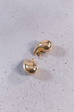 Bottega Veneta Gold Drop Earrings Iconic statement earrings