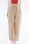 Acne Studios Linen Paperbag Trousers — Natural Beige Acne Studios Linen Paperbag Trousers — Natural Beige