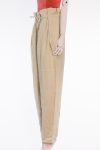 Acne Studios Linen Paperbag Trousers — Natural Beige Acne Studios Linen Paperbag Trousers — Natural Beige