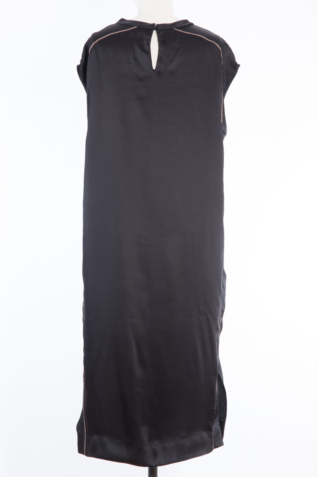 Brunello Cucinelli Dress, Size L Bead-embellished satin midi dress Brunello Cucinelli Dress, Size L Bead-embellished satin midi dress