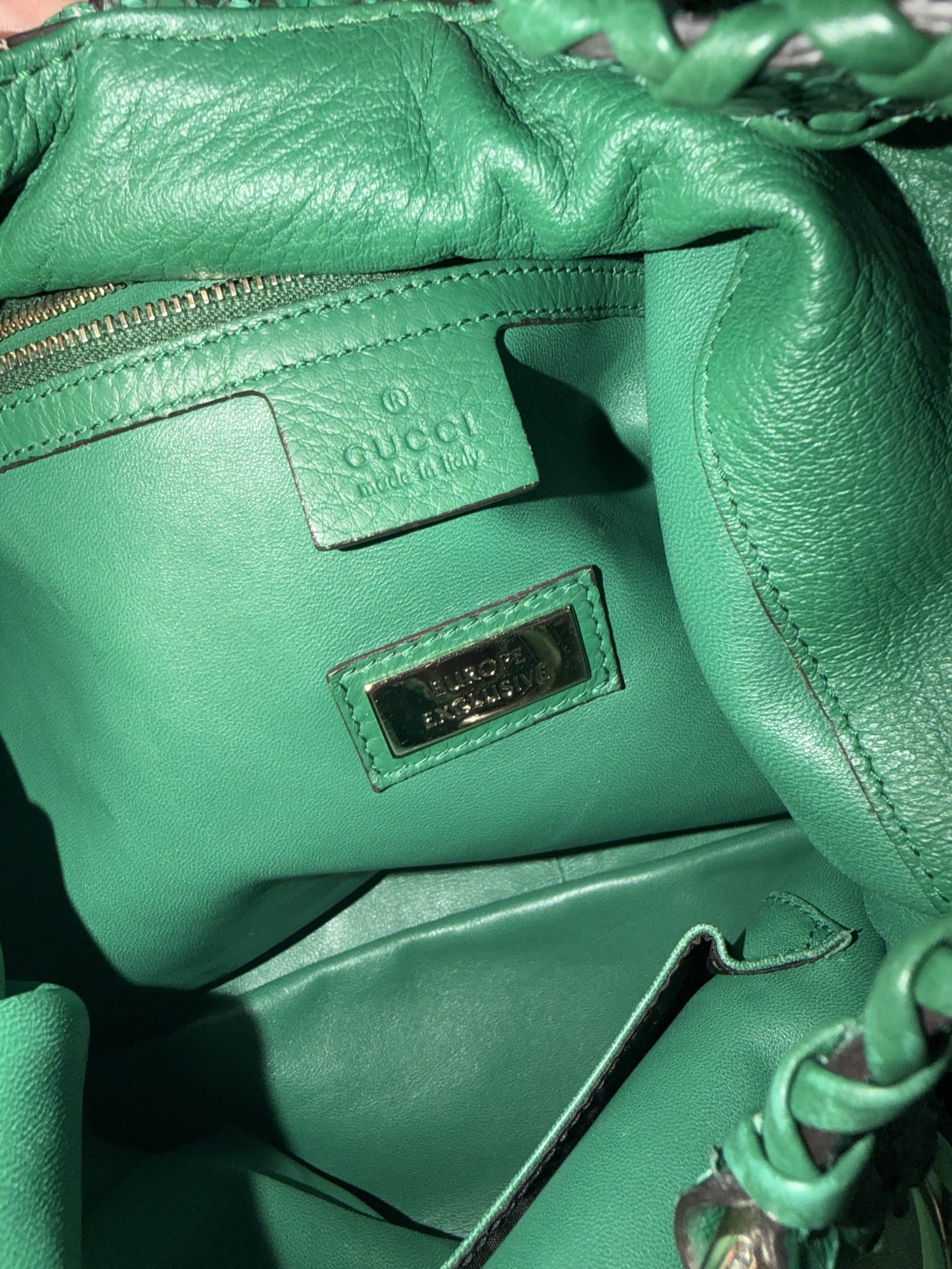 Gucci Vintage Emerald Python Hobo Bag with Iconic Braided GG Hardware