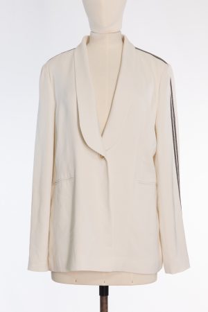 Brunello Cucinelli Monili-Trim Viscose Blazer