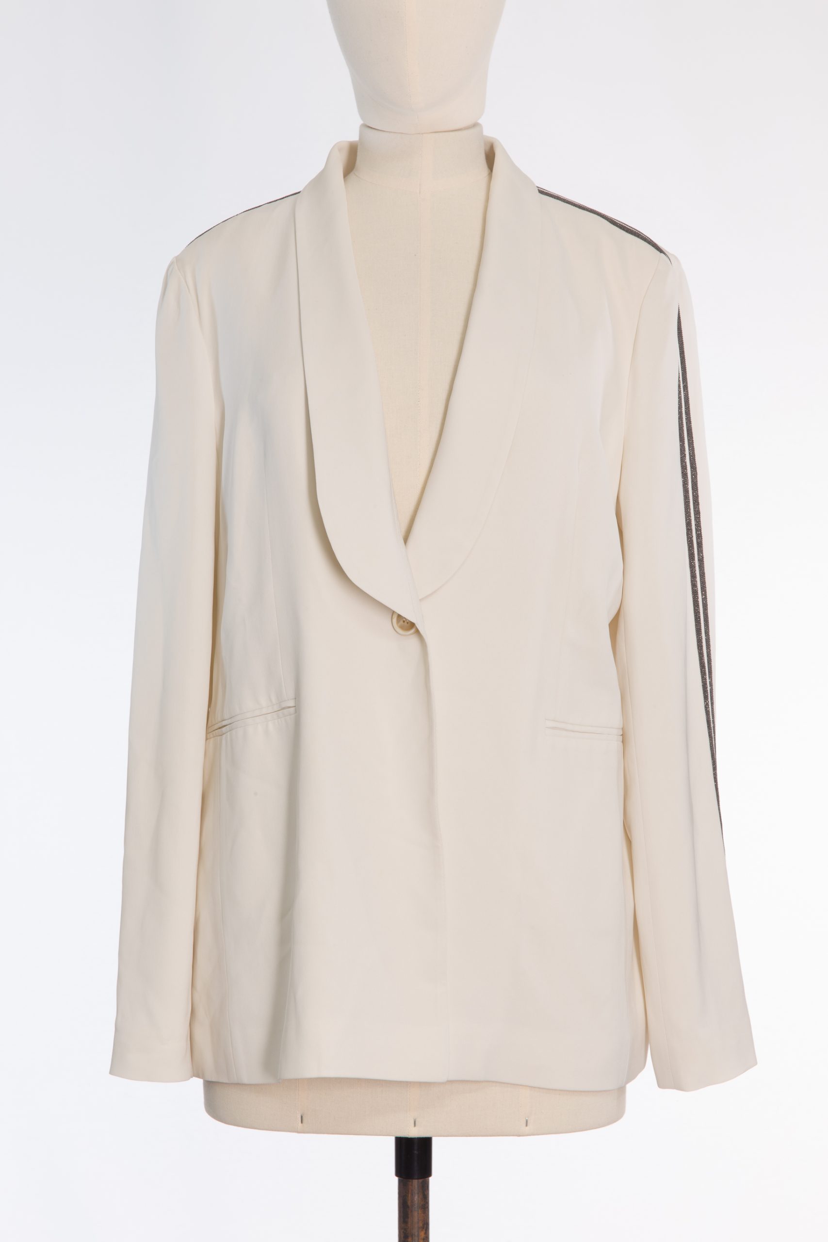 Brunello Cucinelli Monili-Trim Viscose Blazer