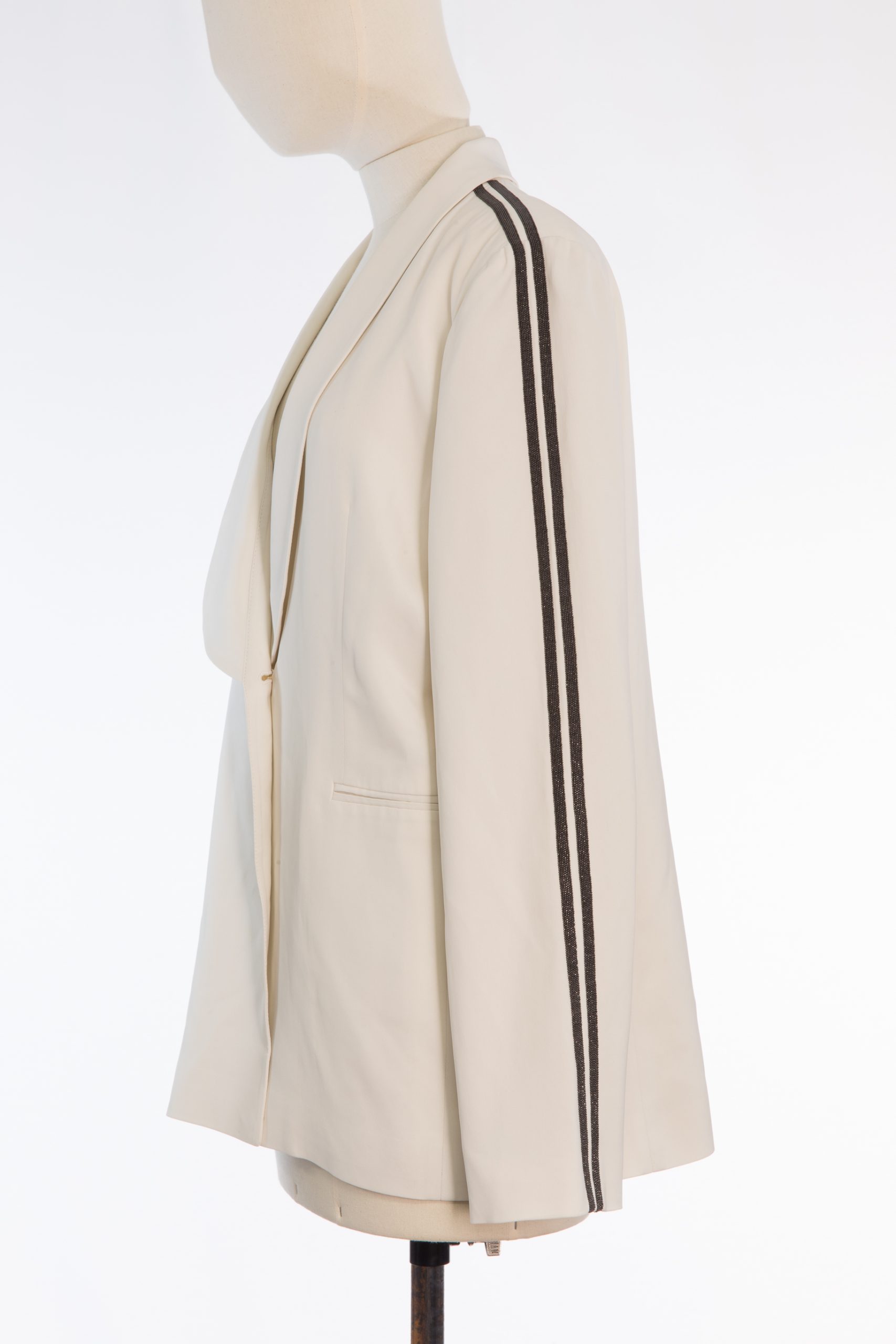 Brunello Cucinelli Monili-Trim Viscose Blazer