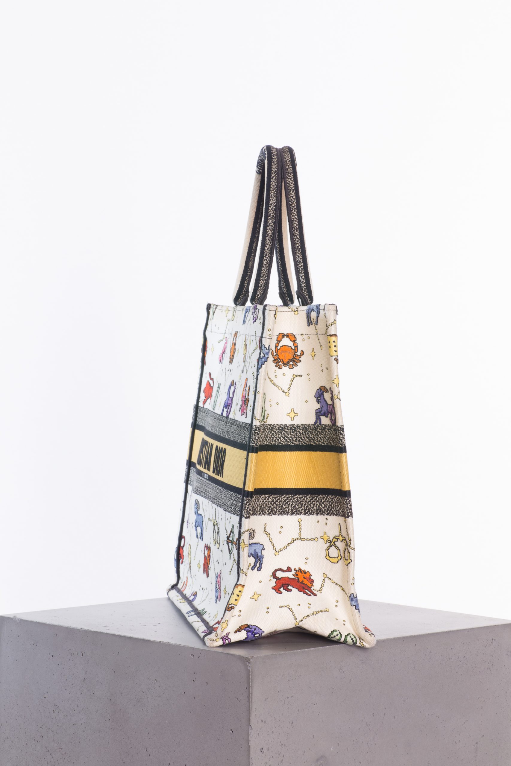 Christian Dior Book Tote Medium Dior Zodiac Embroidery