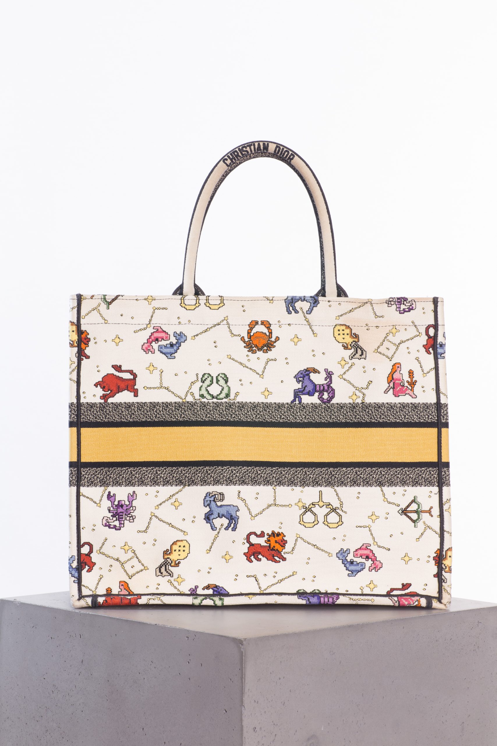 Christian Dior Book Tote Medium Dior Zodiac Embroidery