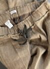 Brunello Cucinelli Herringbone Linen-Cotton Elastic Waist Trousers with Monili Detail Brunello Cucinelli Herringbone Linen-Cotton Elastic Waist Trousers with Monili Detail