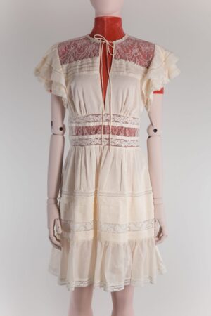 Zuhair Murad Boho-Chic Lace Ruffle Mini Dress