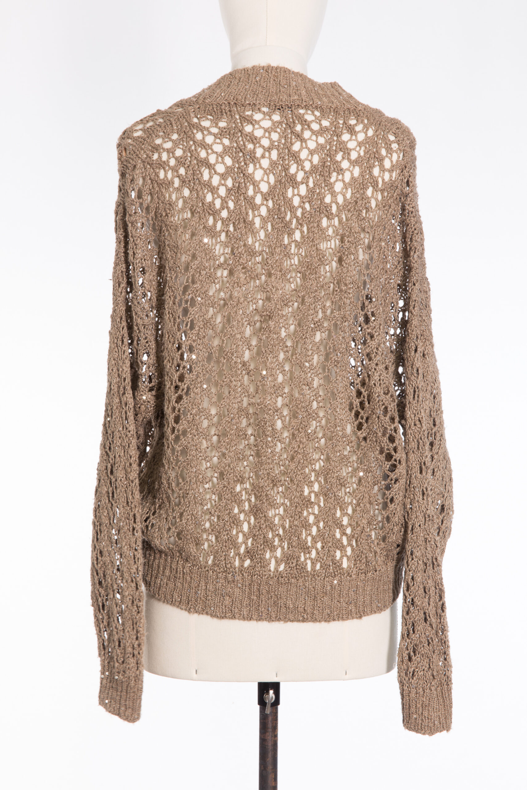 Brunello Cucinelli Sequin-Embellished Linen & Silk Open-Knit Cardigan Brunello Cucinelli Sequin-Embellished Linen & Silk Open-Knit Cardigan