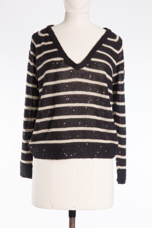 Brunello Cucinelli Linen & Silk Sequin Sweater